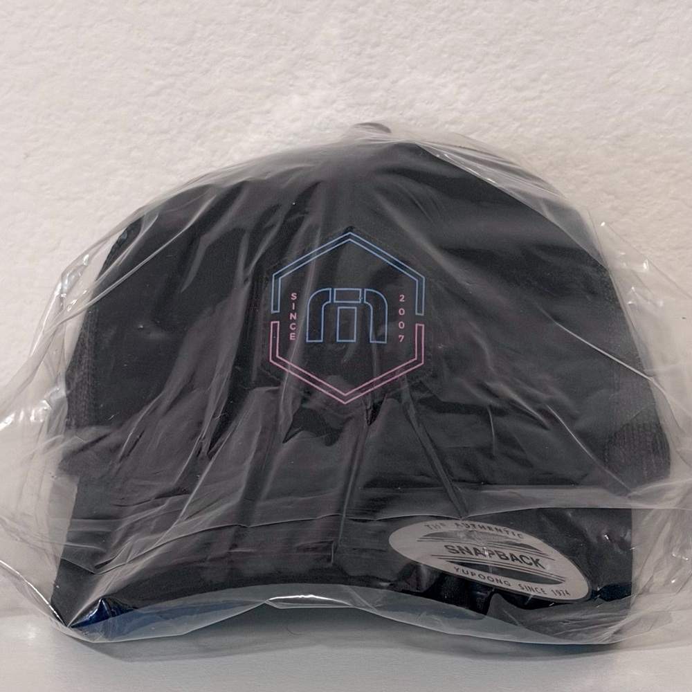 Travis Mathew Since 2007 Pink & Blue Logo Men’s Trucker Hat Golf SnapBack Cap
